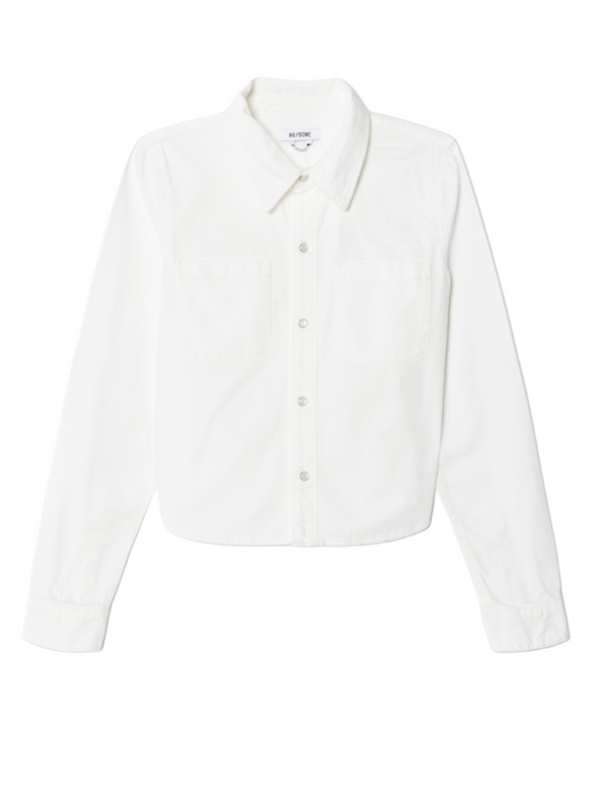 Slim Denim Shirt - White