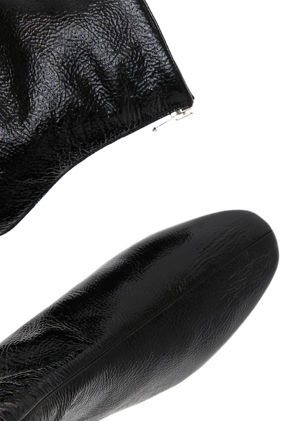 Luna Patent Zip Boots - Black – Hero Shop