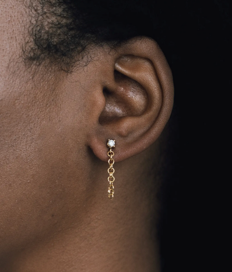 Anaka White Diamond Earring - Single