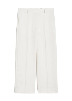 Straight Cropped Trousers - Off White