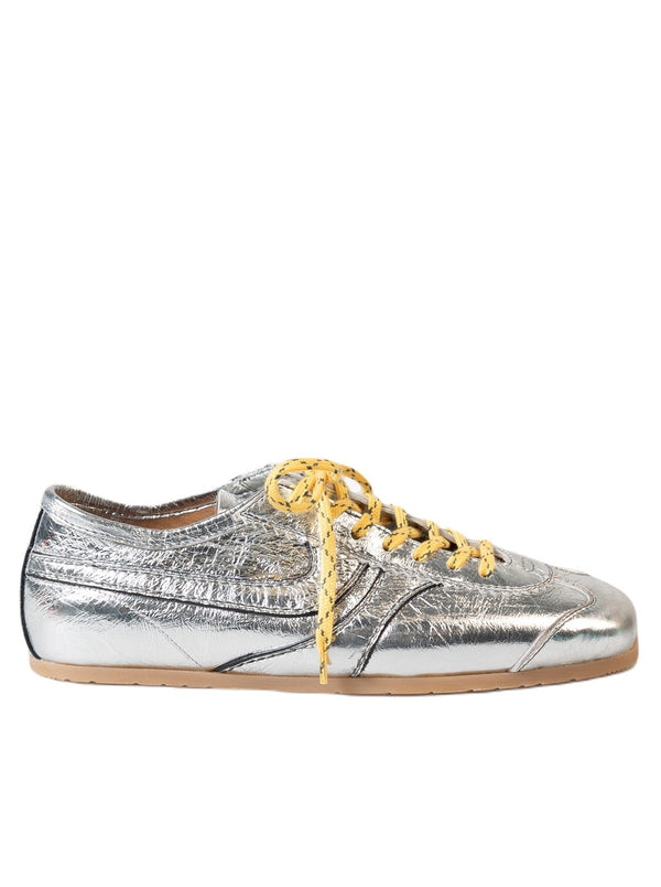 Leather Sneaker - Silver