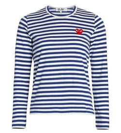 Long Sleeve Striped T-Shirt - Navy/White