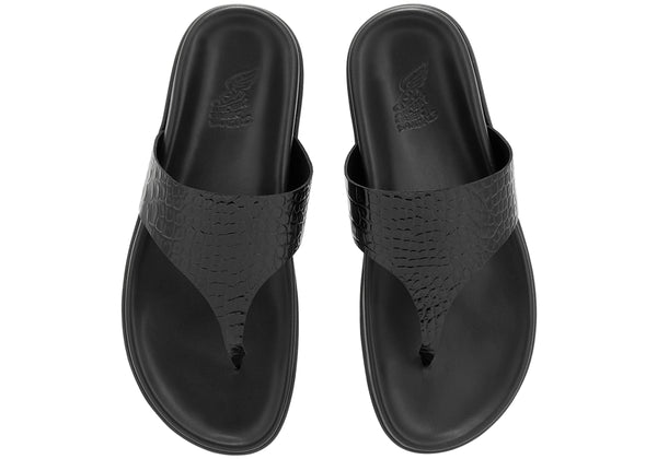 Mera Footbed Sandal - Black Croc