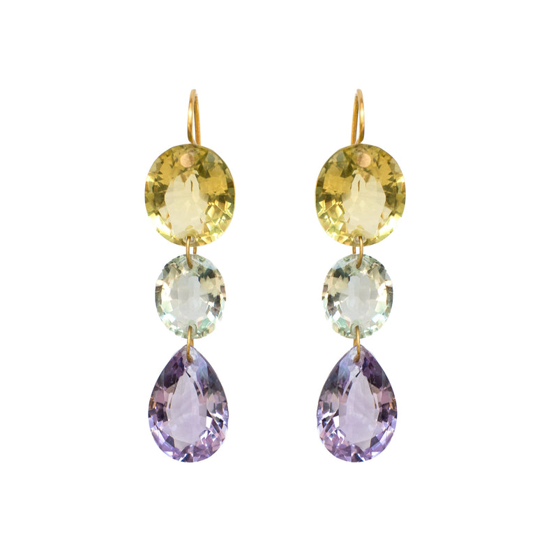 Gem Drop Earrings - Pastel