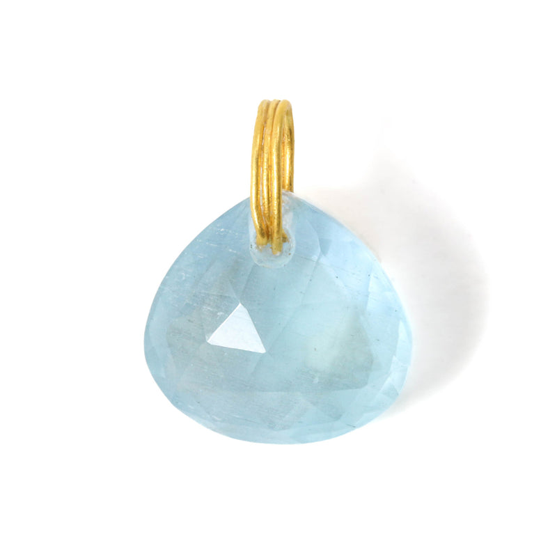 Briolette Pendant - Milky Aquamarine