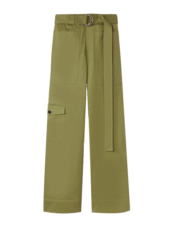 Cotton Twill Cargo Pant - Khaki Green