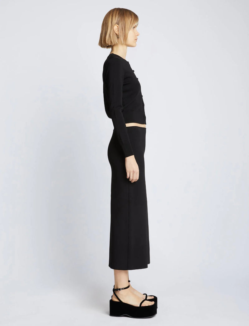 Silk Viscose Skirt - Black