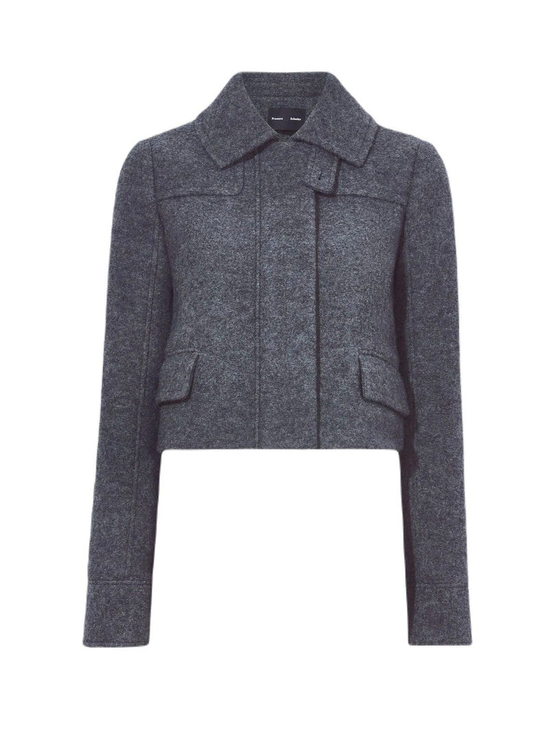Wool Jersey Jacket - Grey Melange