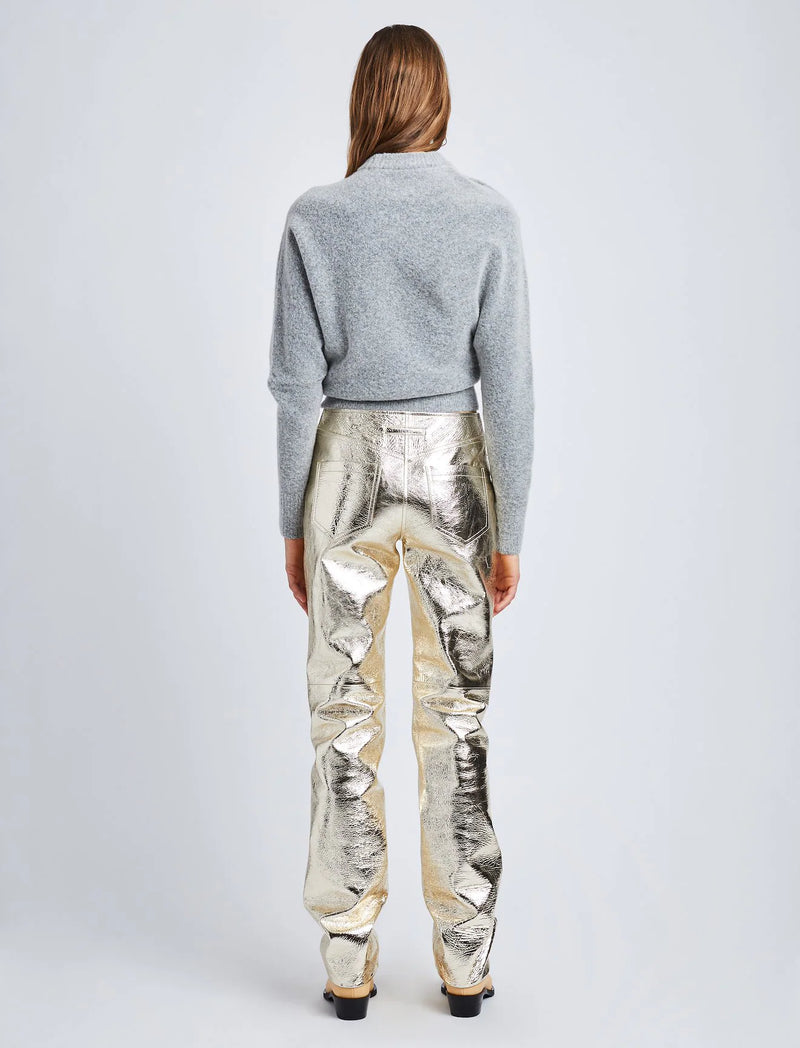 Viscose Wool Sweater - Light Grey Melange