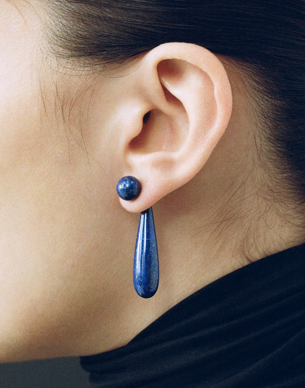 Small Angelika Earrings - Lapis