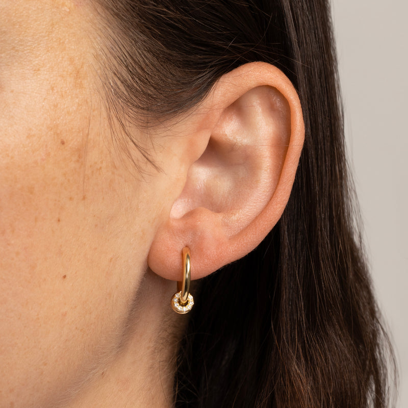 Nevine YG Pave Hoops