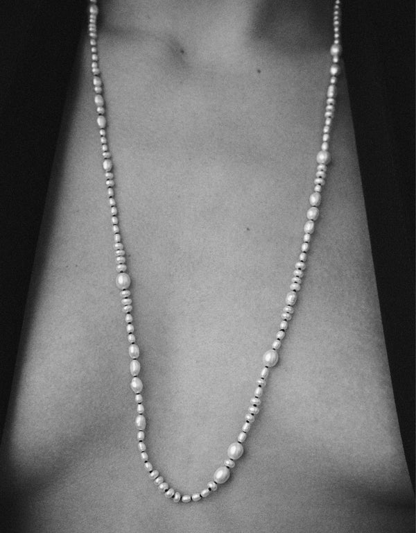 Mermaid Necklace 30" - White Pearl