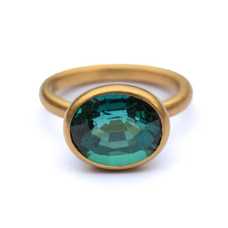 Princess Ring - Blue Green Tourmaline