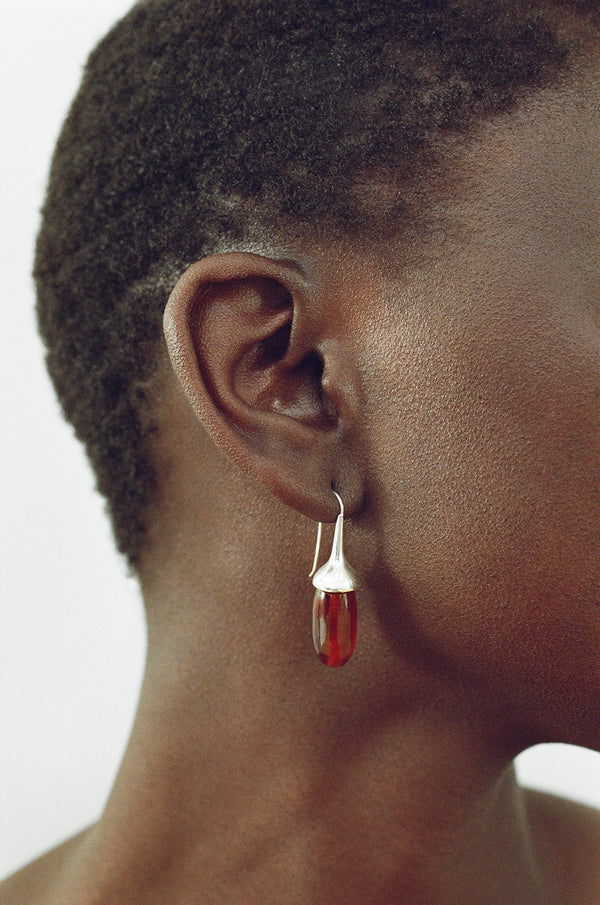 Dripping Stone Earrings - Quartz