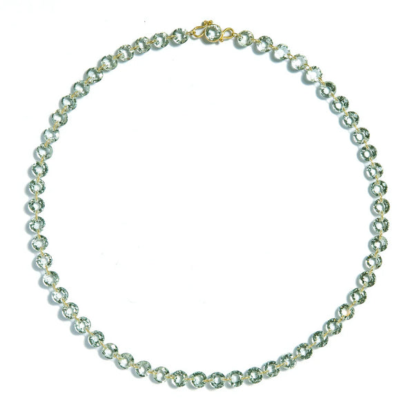 Small Lady Like Necklace - Green Quartz - 16"