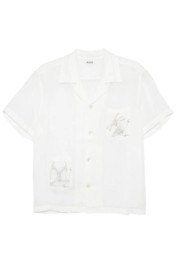 Skiers Short Sleeve Shirt - White Multi