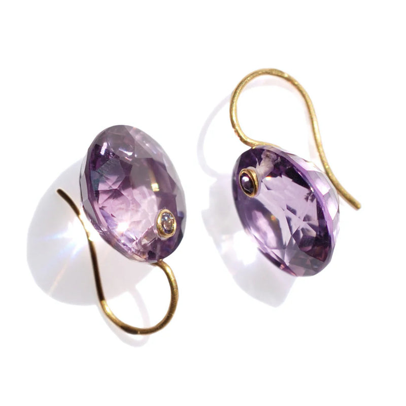 Gem Earrings - Amethyst