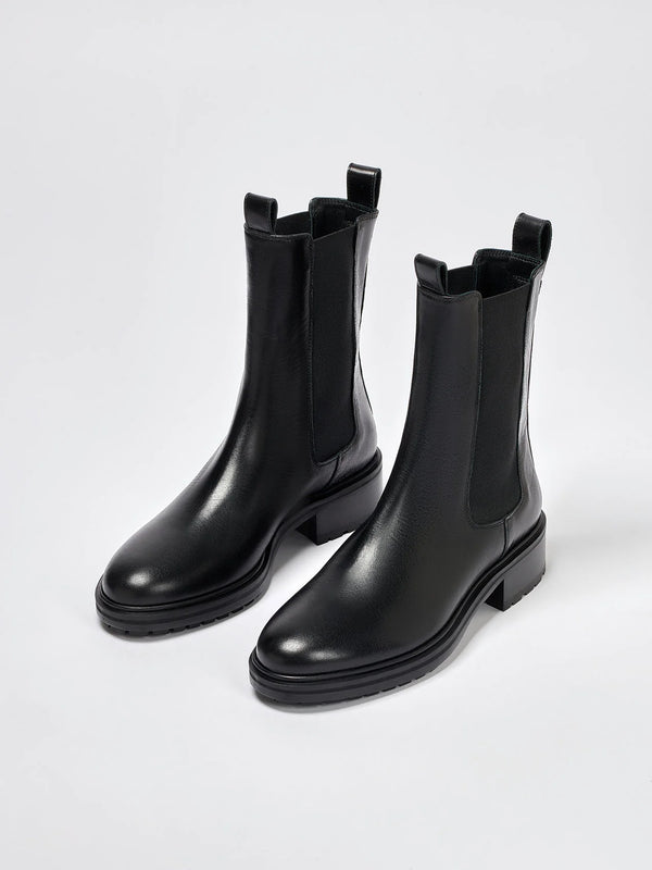 Jack Calf Leather Boot - Black