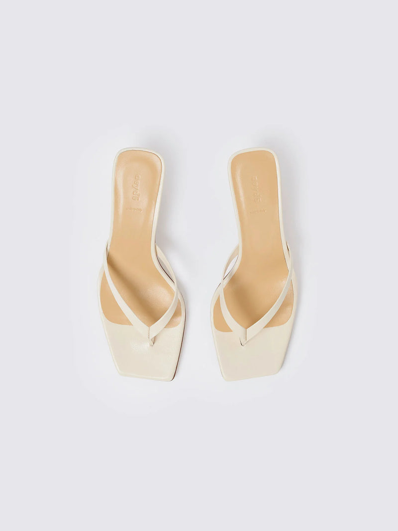 Wilma Nappa Leather Sandals - Cream
