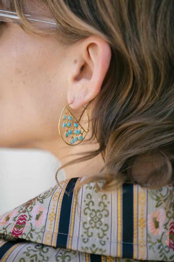 Small 1001 Nights Earrings - Turquoise