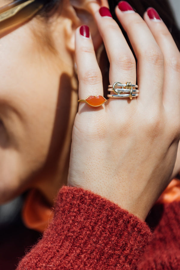 Tender Kiss Ring - Carnelian