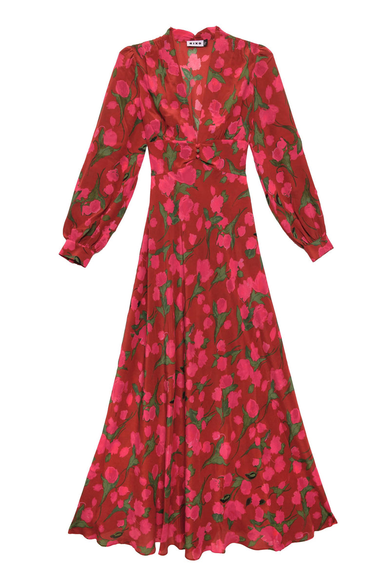 Emory Dress - Red Floral