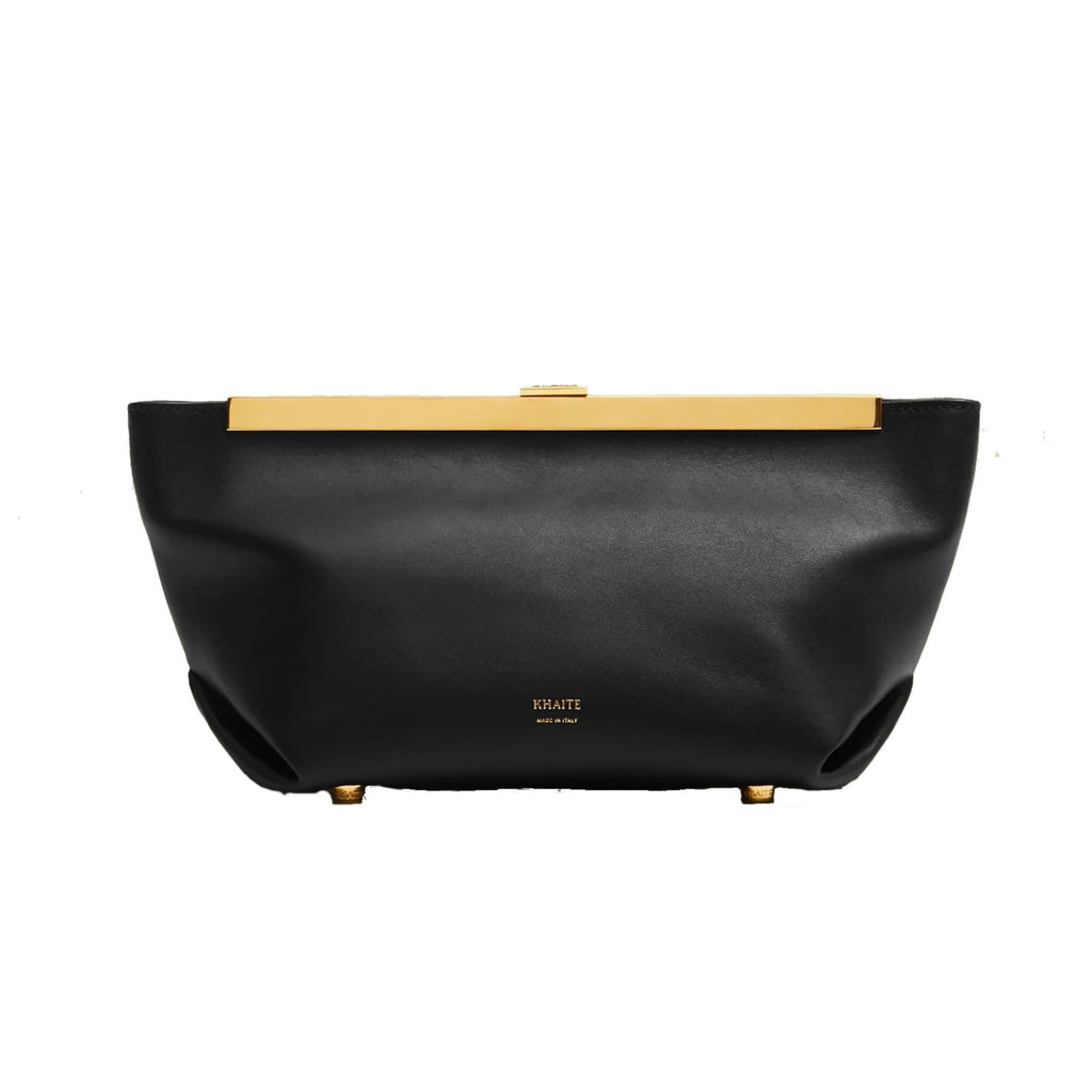 The Aimee Clutch in Black Leather– KHAITE