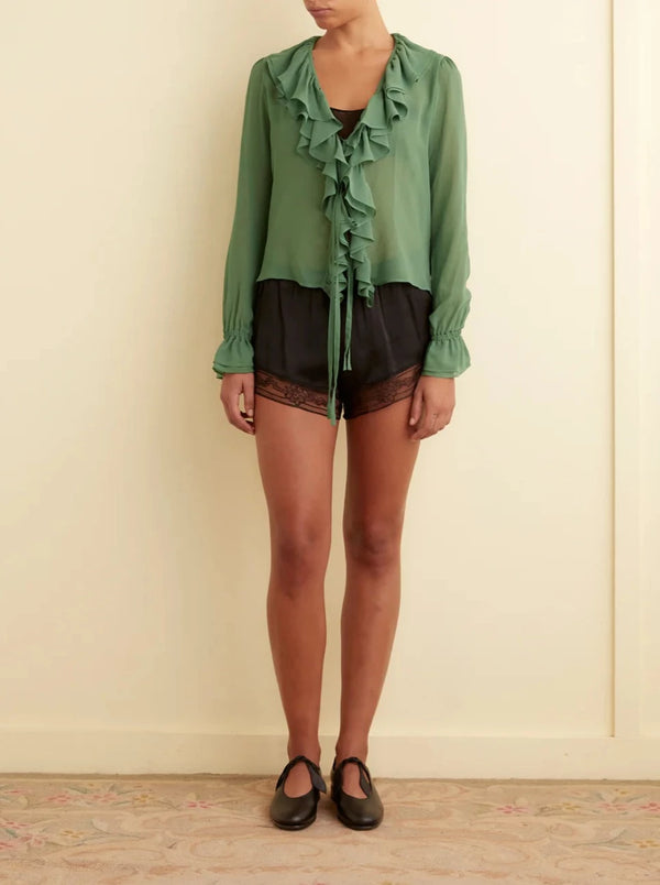 Flounce Blouse - Green