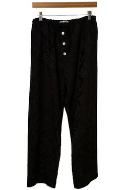 Football Jacquard Pajama Pants - Black