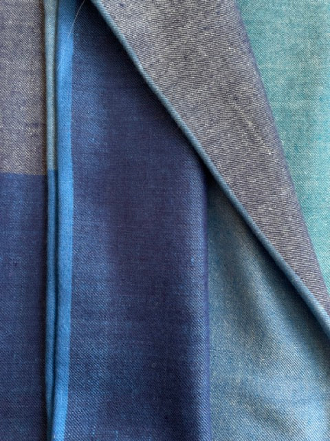 Colorblock Scarf - Blue