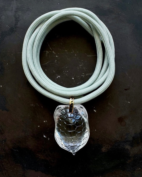 Carved Crystal Turtle Pendant