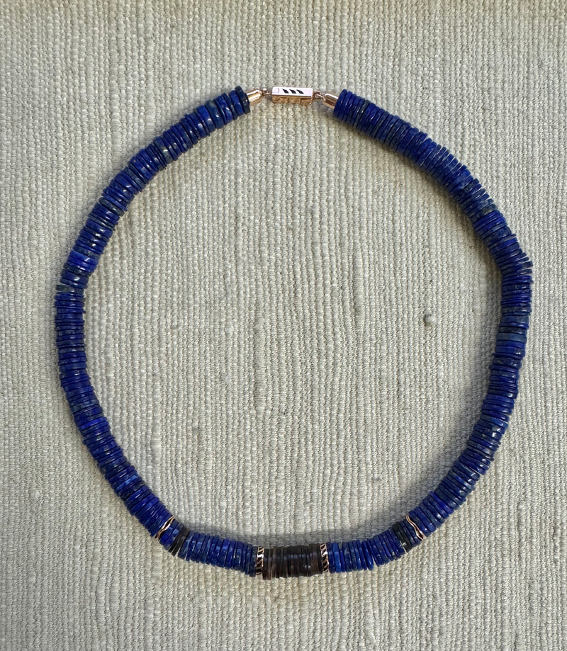 Classic Puka Necklace - Lapis