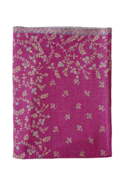 Large Embroidered Shawl - Pink