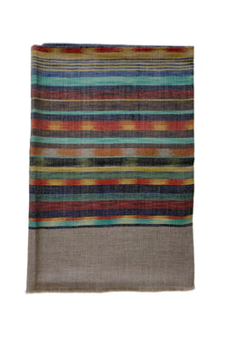 Non-Embroidered Scarf - Beige/Multi