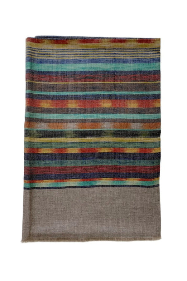 Non-Embroidered Scarf - Beige/Multi