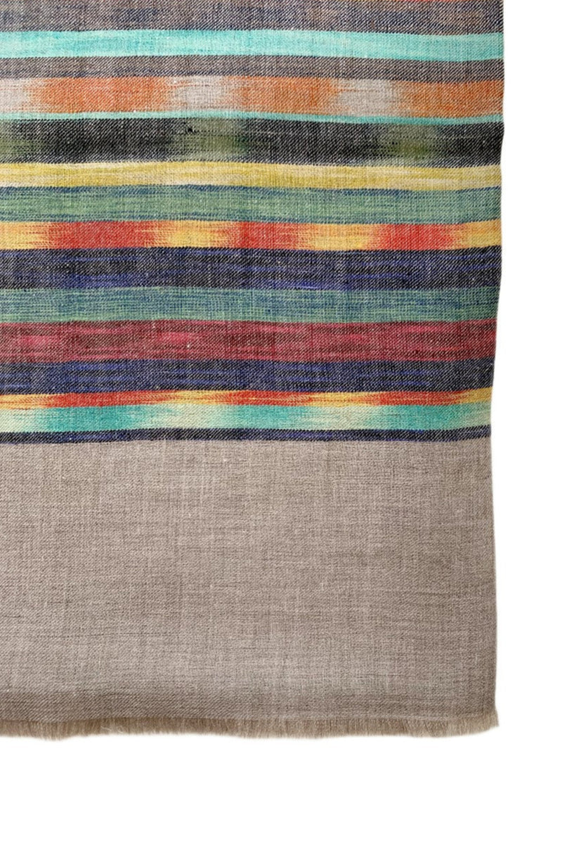 Non-Embroidered Scarf - Beige/Multi