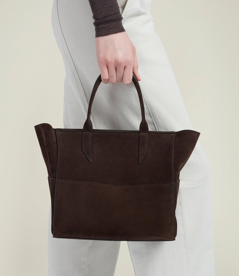 Incognito Crossbody - Chocolate Suede