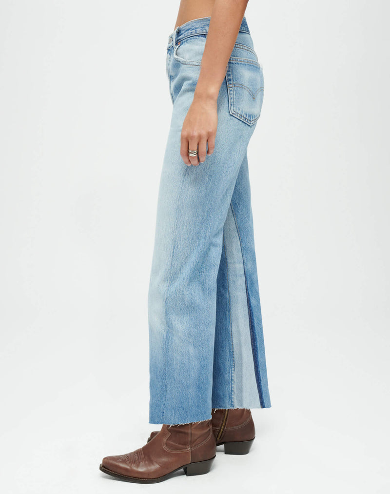 High Rise Wide Leg Crop - Indigo