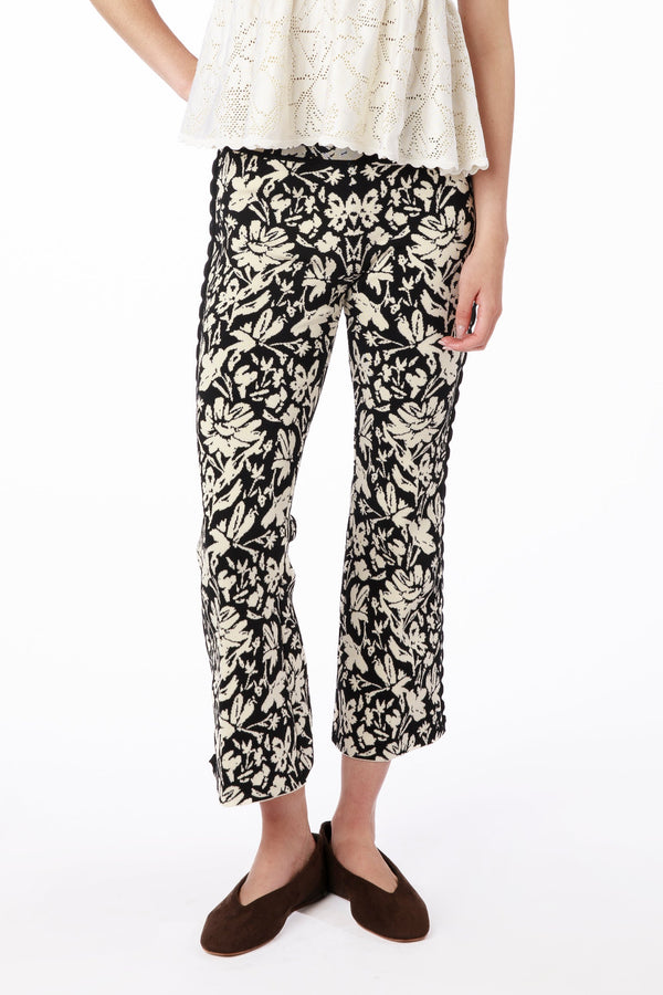 Florence Floral Pants - Black/Vanilla