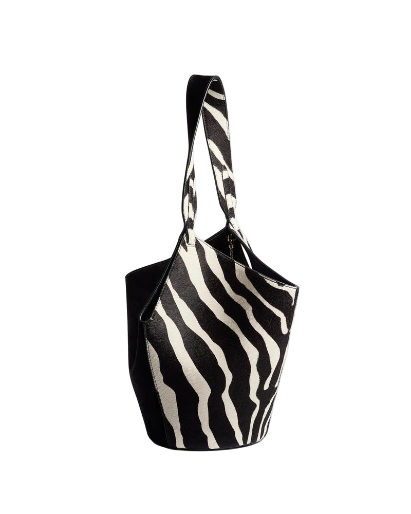 PRE-ORDER | Lotus Mini Tote - Zebra Haircalf