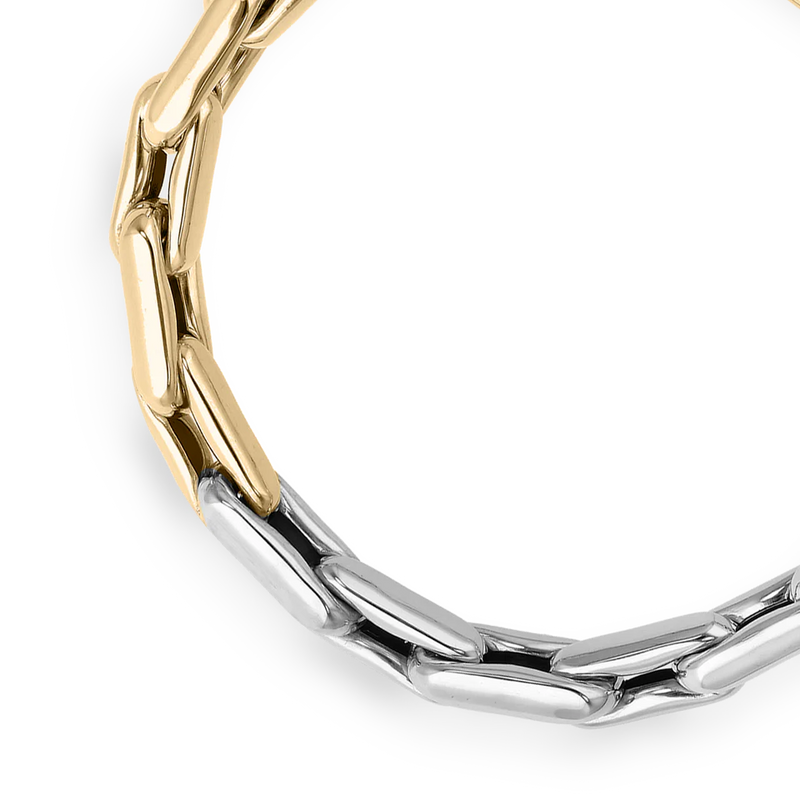 XS "Lauren" Link Bracelet - Yellow & White Gold