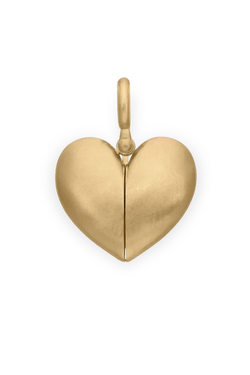 Baby Paulette Brushed Gold Open Heart Pendant