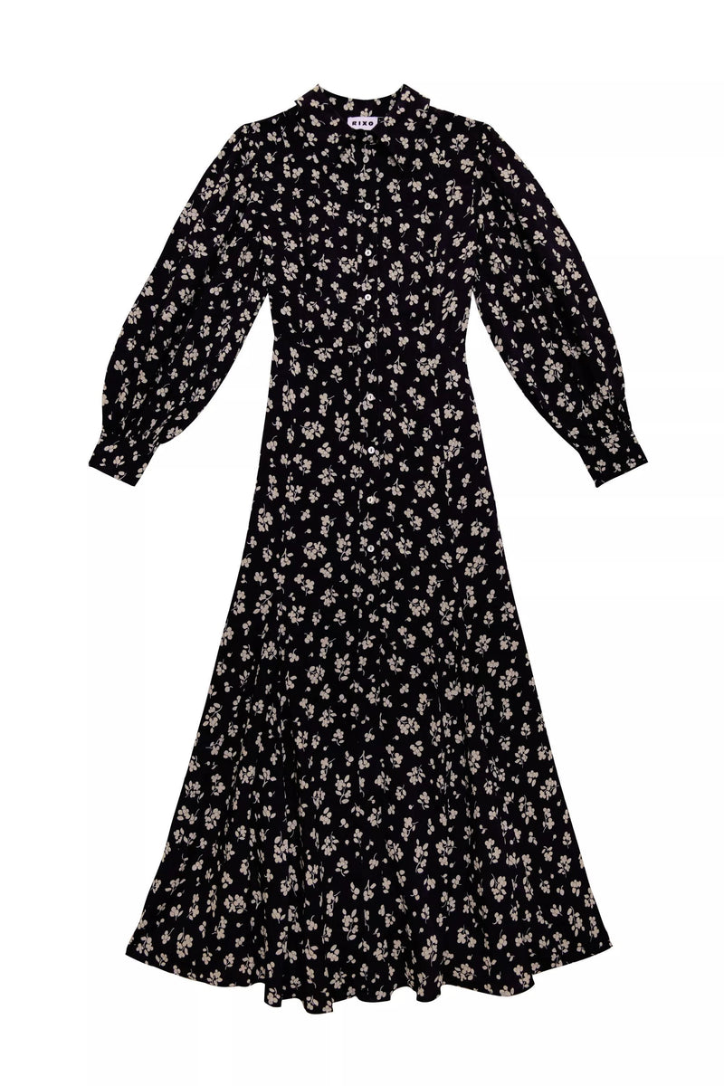 Maddison Dress - Black Floral