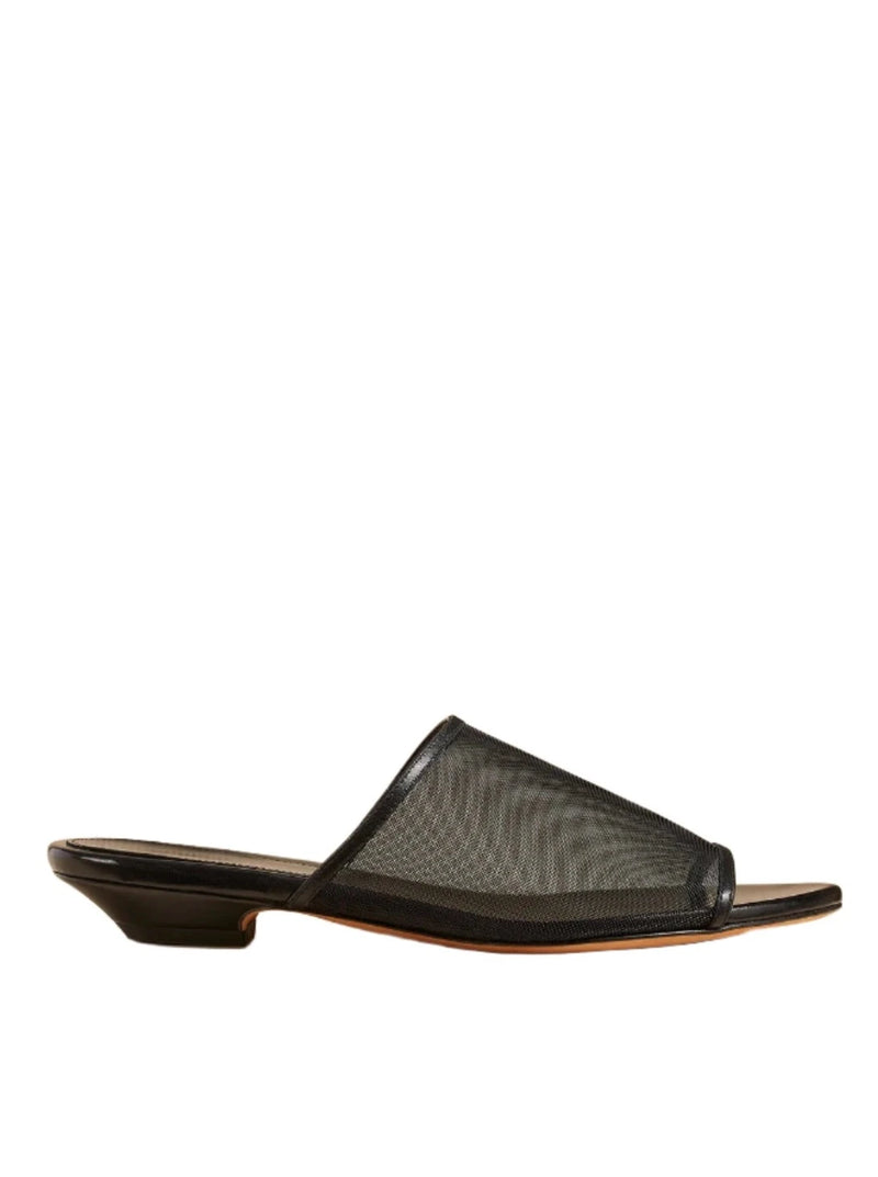 Marion Slide Flat Sandal - Black