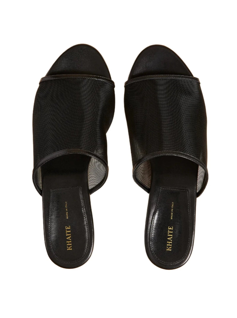 Marion Slide Flat Sandal - Black