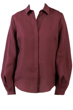 Delmer Top - Deep Bordeaux
