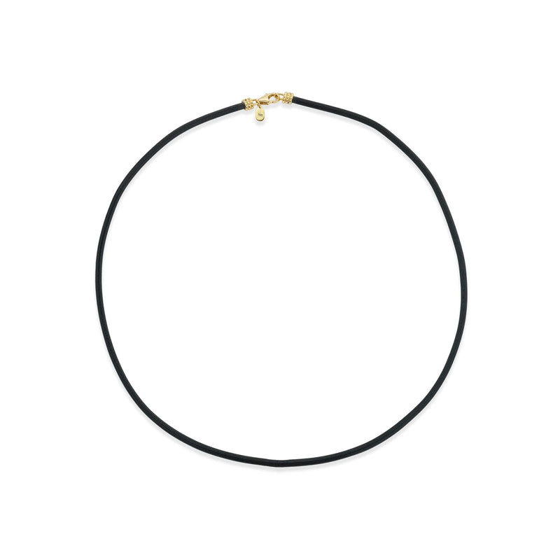 Scuba Leather Cord Necklace - Black
