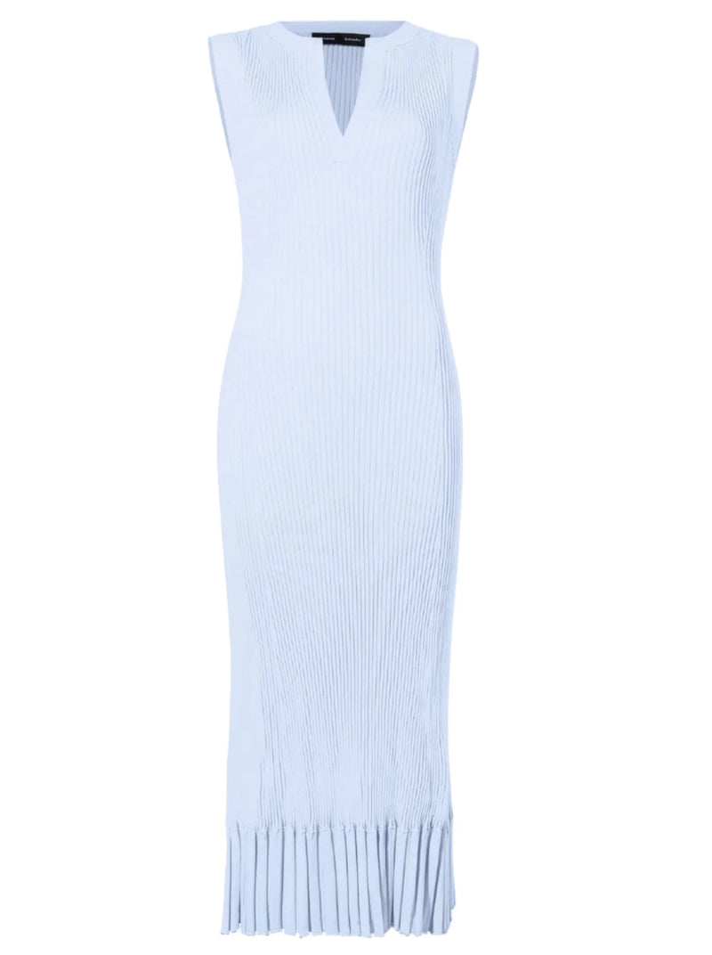 Tatum Knit Dress in Silk Viscose - Sky Blue