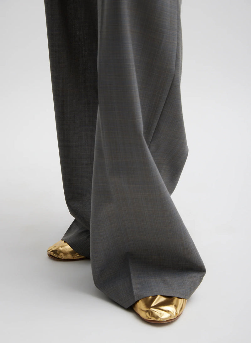 Grant Suiting Foldover Trouser - Grey Multi