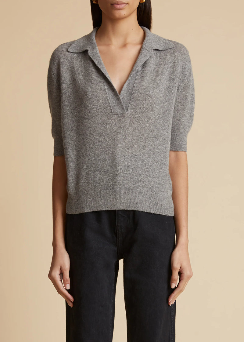 Shrunken Jo Sweater - Warm Grey